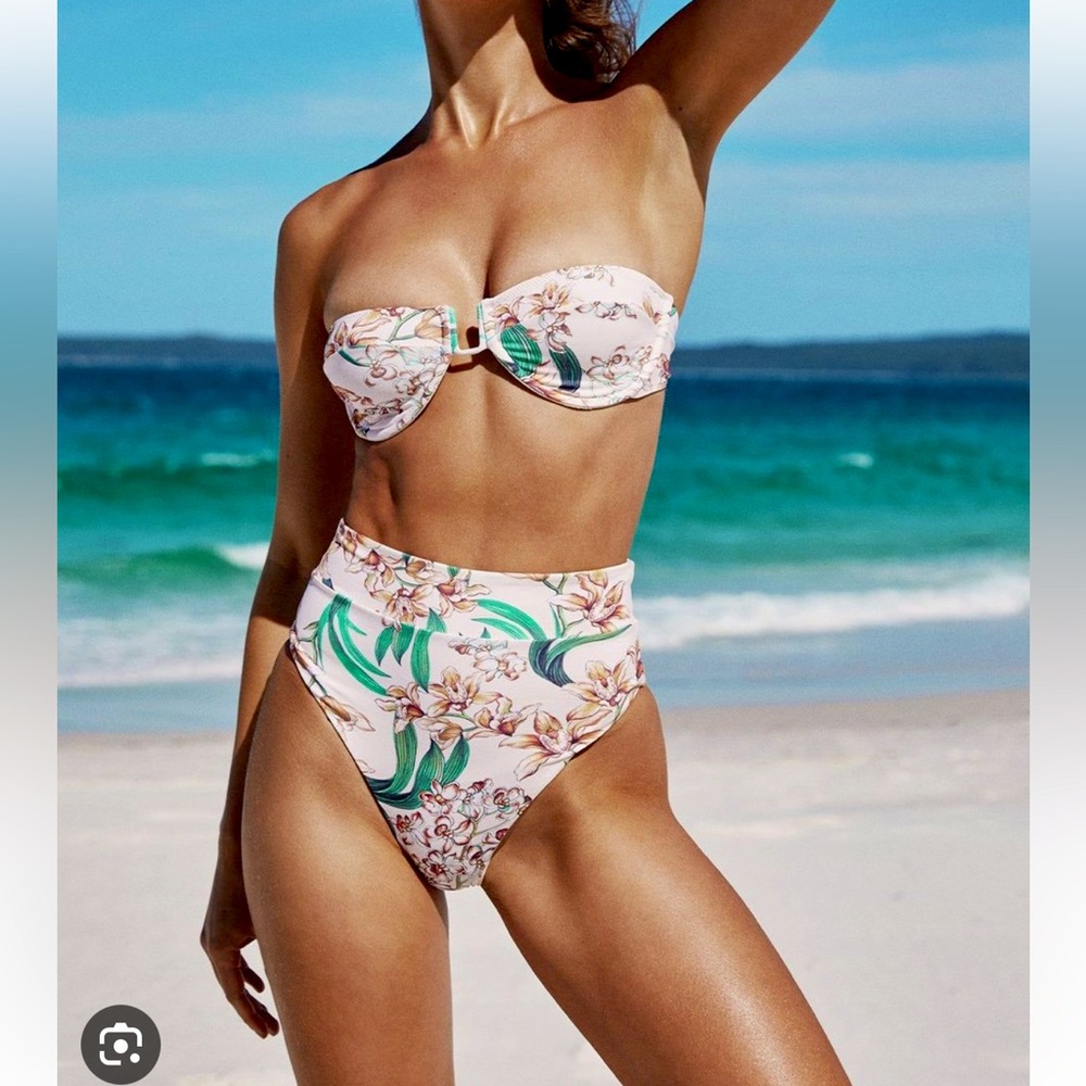 Monday Swimwear Sorrento Bottom - Peach Floral